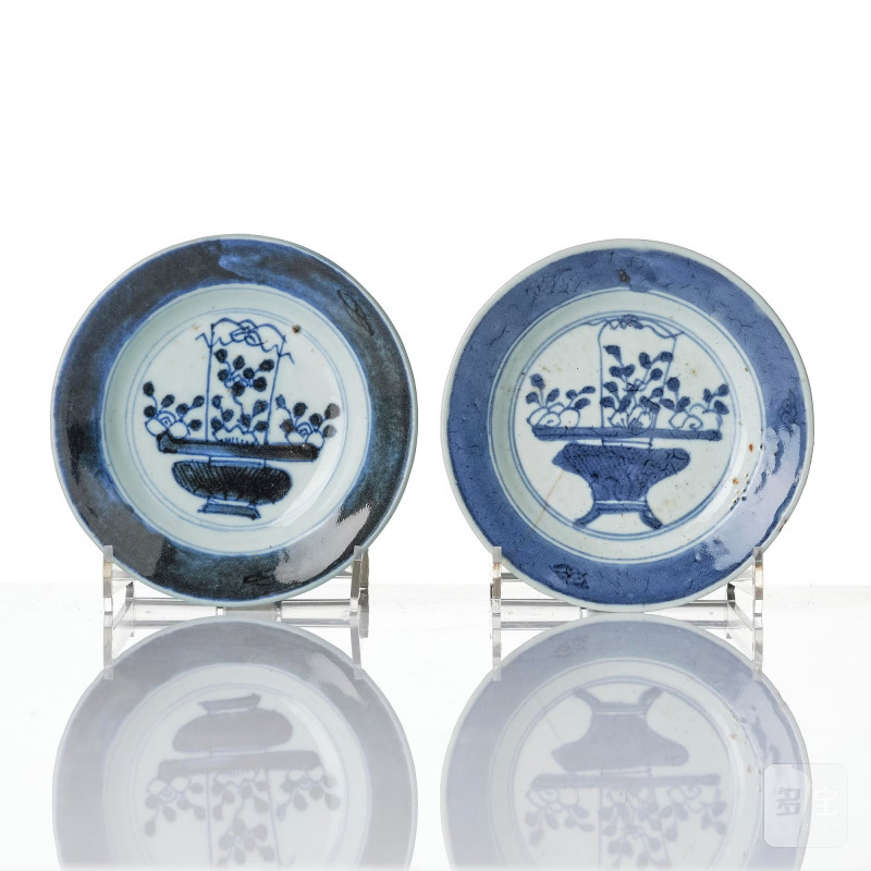 A group of 10 blue and white small dishes, - 图6